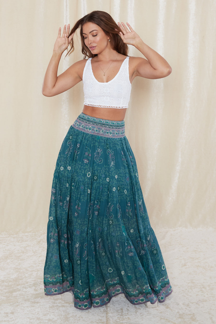 Manisha Maxi Skirt - Capri Blue