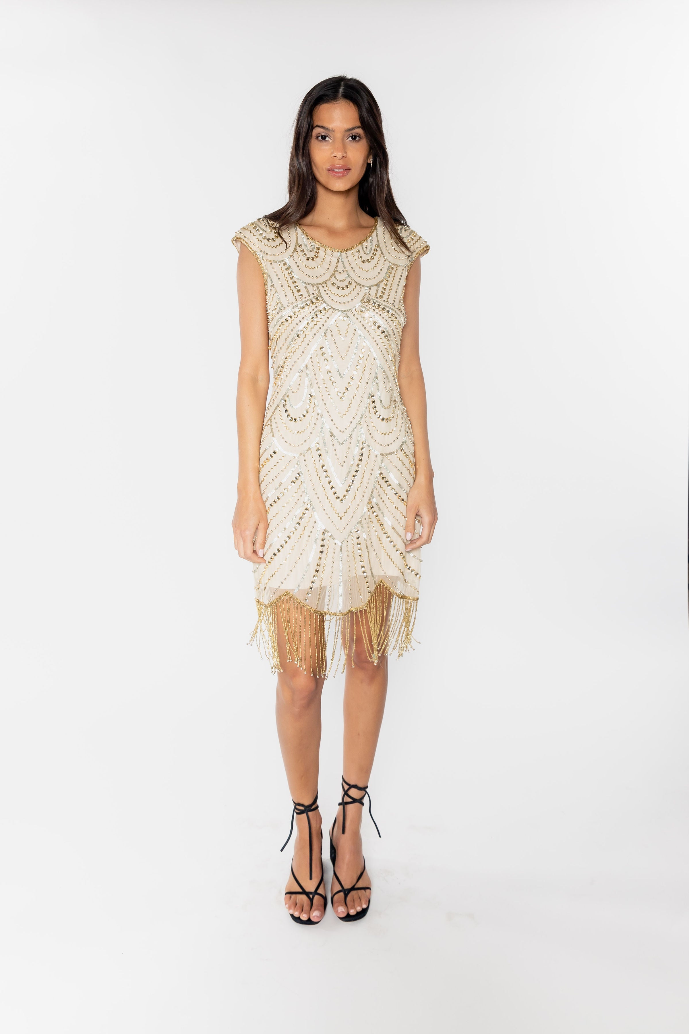 All or Nothing Fringe Dress Large