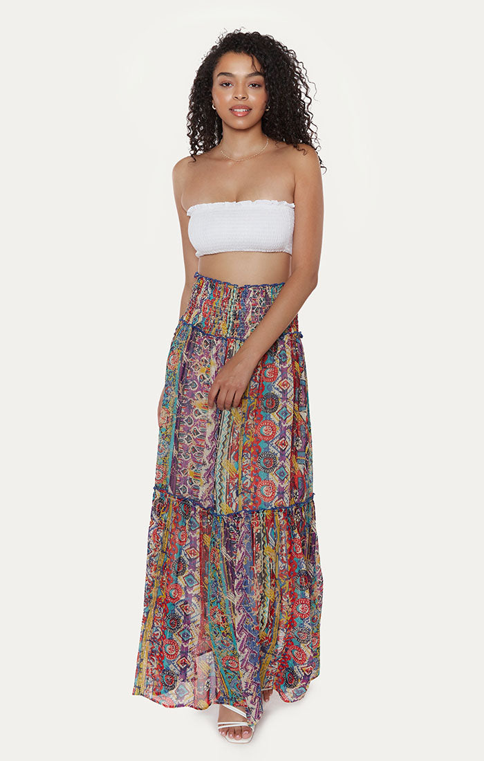 Bari Printed Maxi Skirt