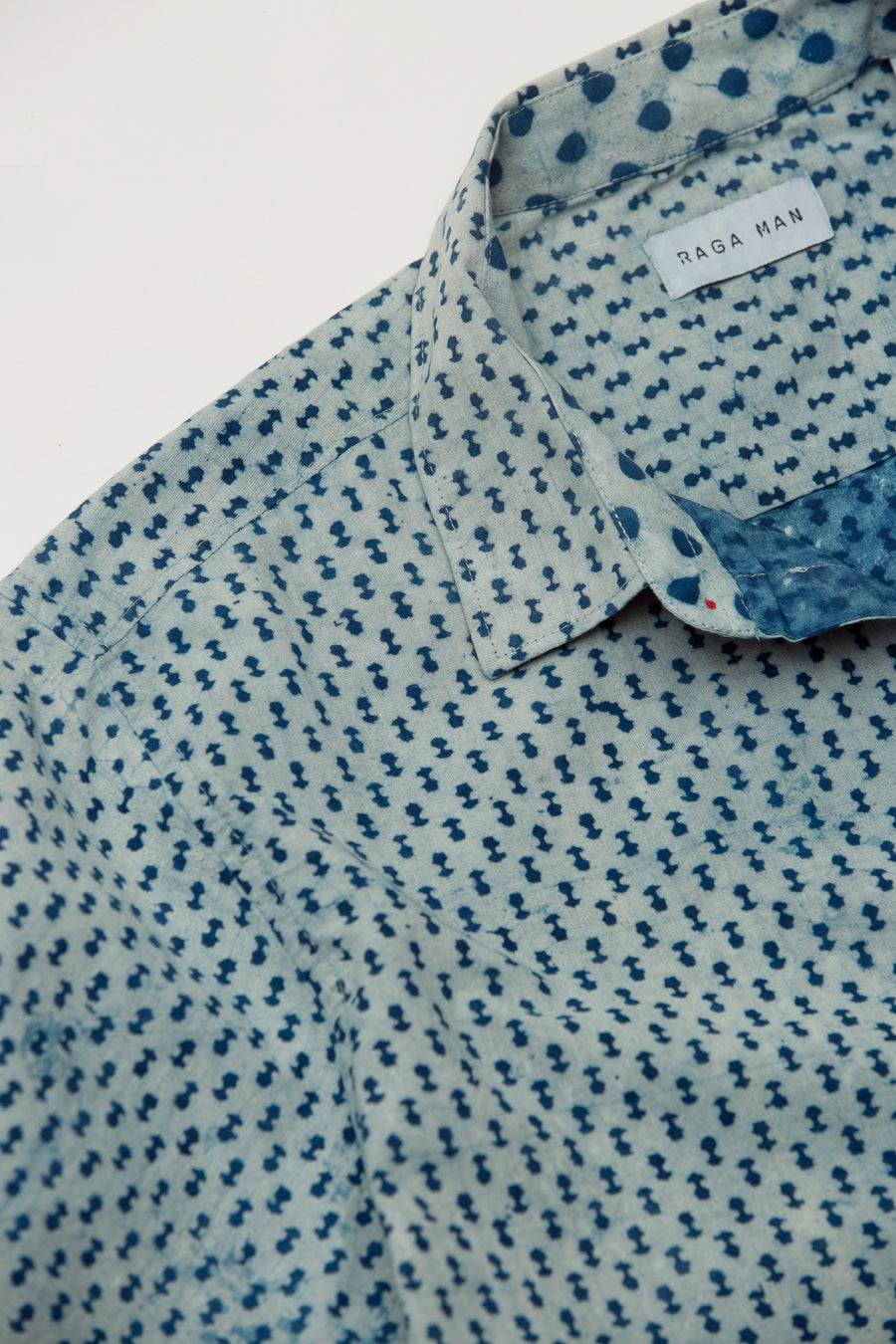 Aakash Indigo Short Sleeve Button Down