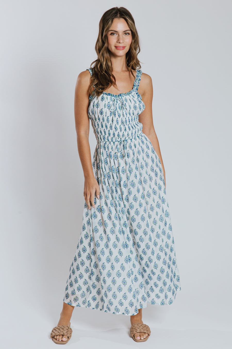 Mahi Smocked Midi Dress