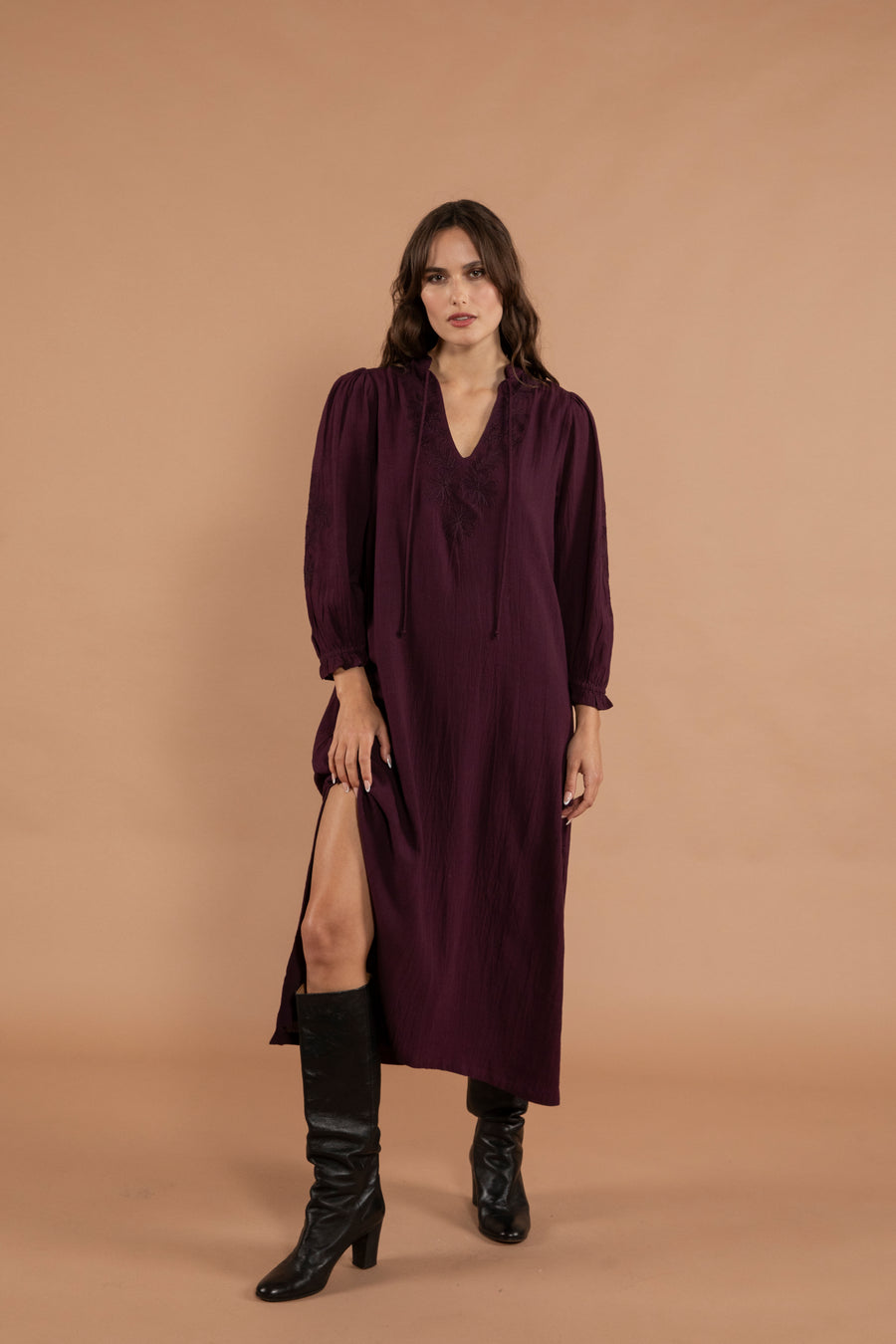 Nisha Embroidered Maxi Dress