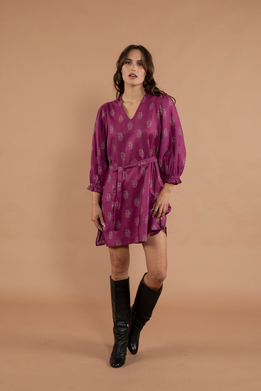 Jhansi L/S Short Tie Dress