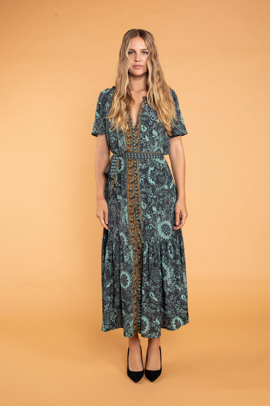 Stefna Belted Maxi Dress