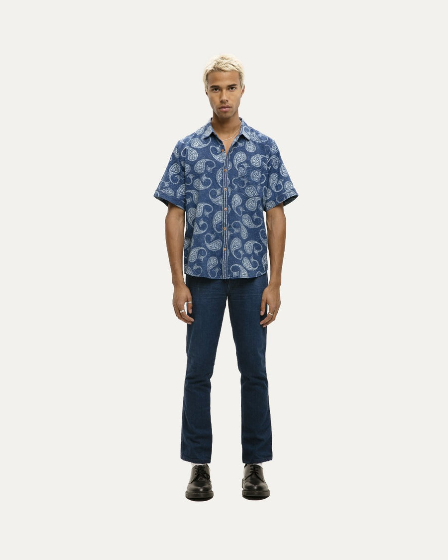 Indikon Indigo Short Sleeve Button Down