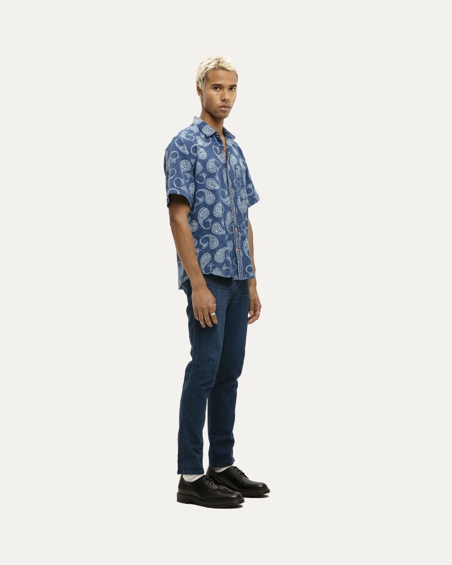 Indikon Indigo Short Sleeve Button Down