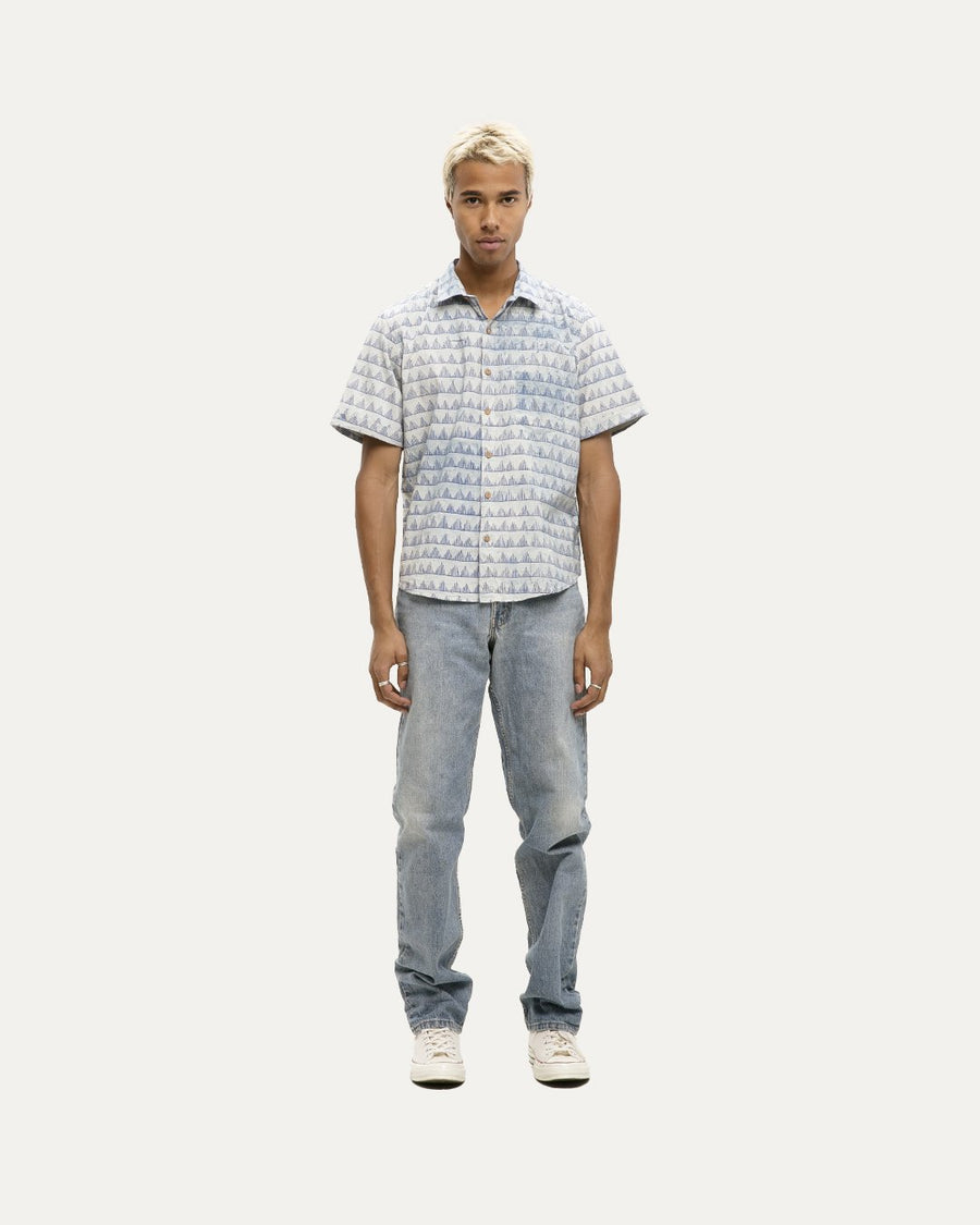 KiItani Indigo Short Sleeve Button Down