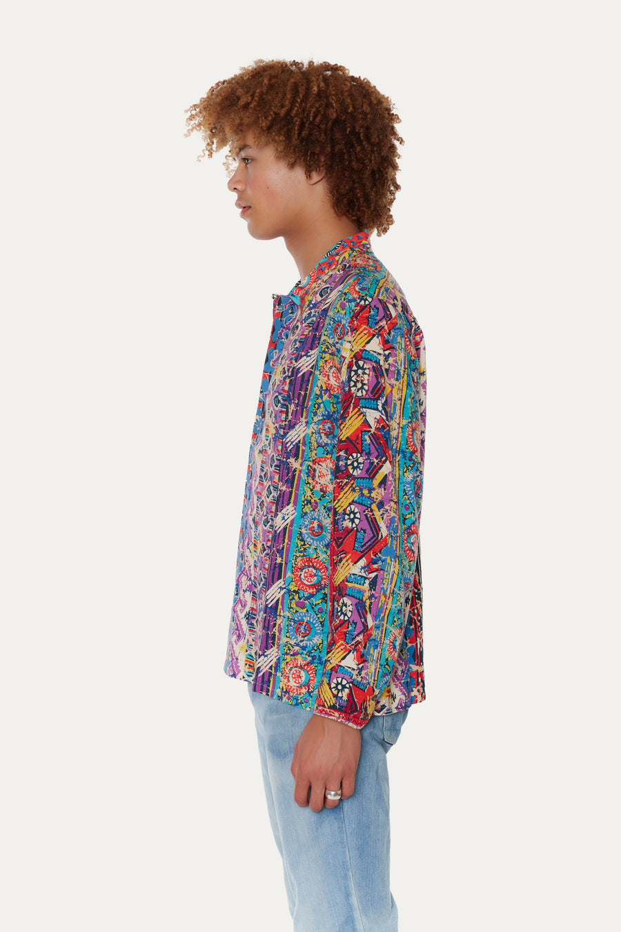 Camarosa Print Long Sleeve Button Up Shirt